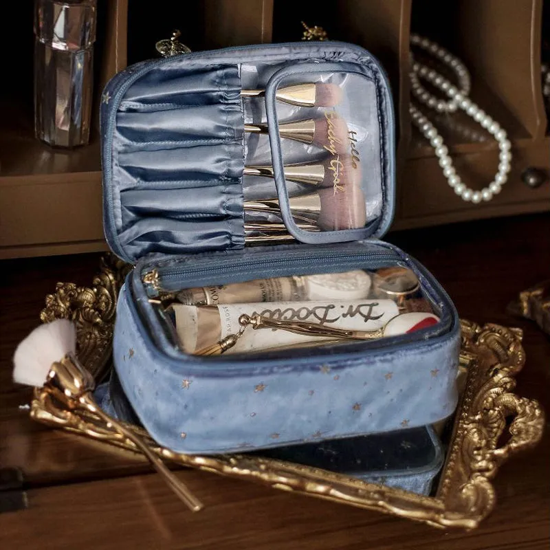 Velvet cosmetic bag &amp; laundry bag - large capacity