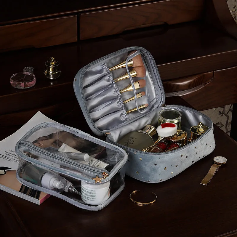 Velvet cosmetic bag &amp; laundry bag - large capacity