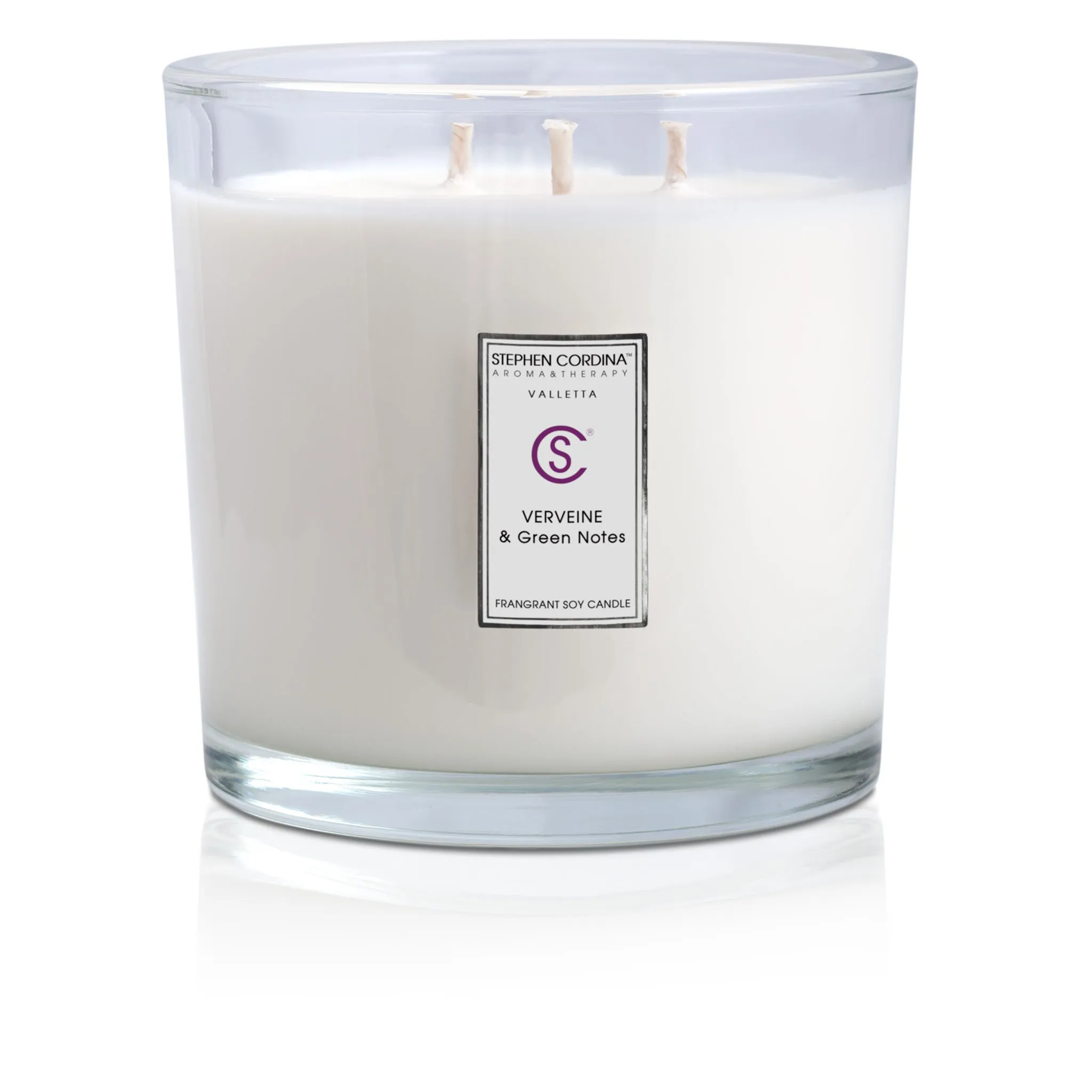 Verveine & Green Notes Aromatherapy Candle 1000ml in a Luxury carrier box.