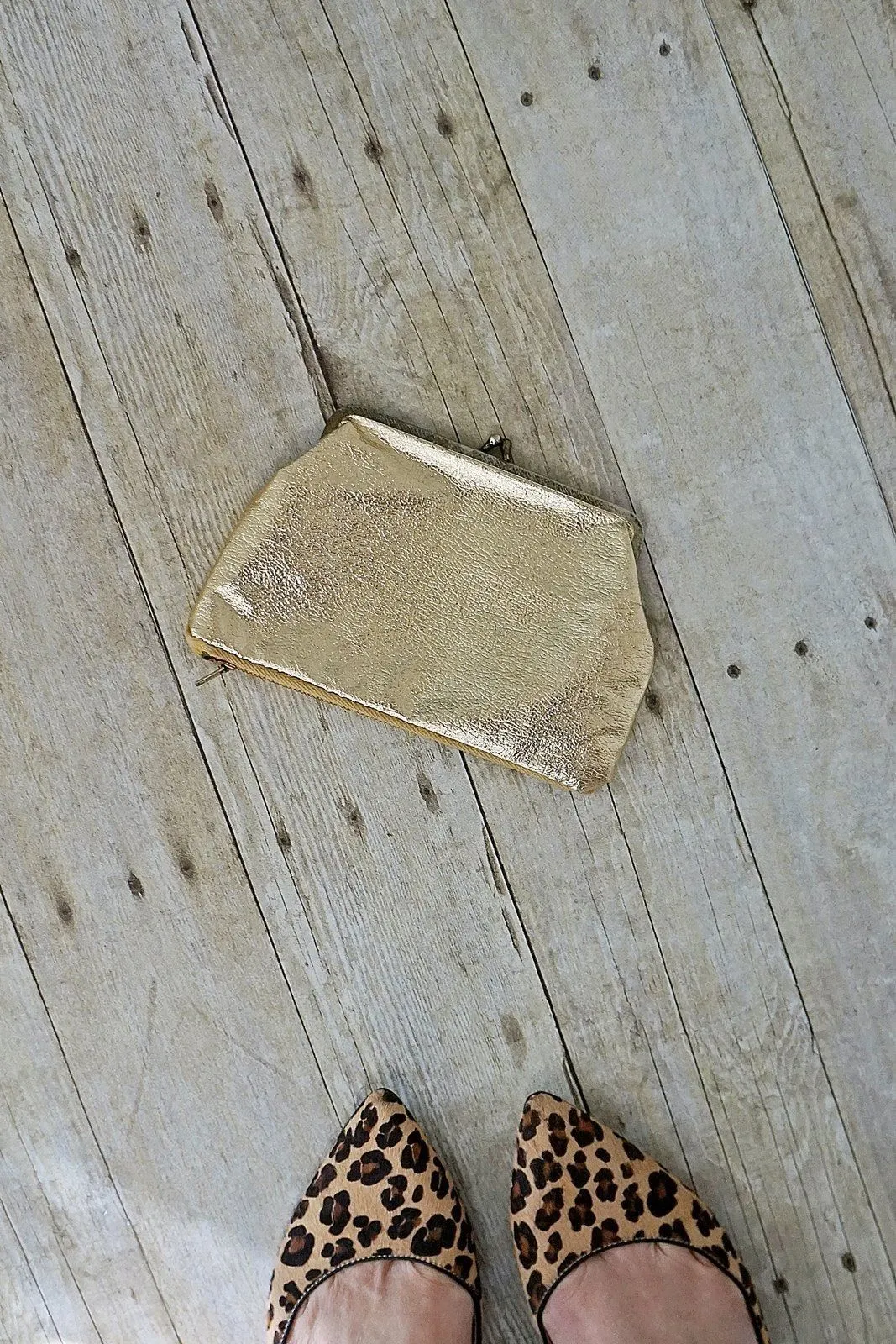 Vintage Gold  Petite Cosmetic Clutch