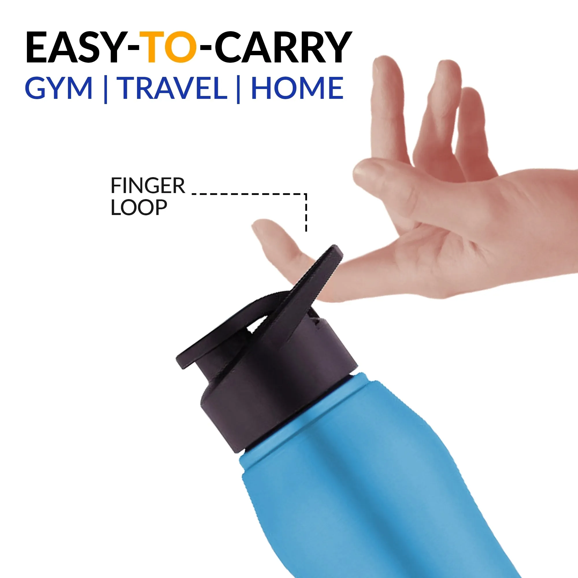 WErFIT Stainless Steel Water Bottle for Gym Park Cycling Yoga Office School Sports 900 ml Shaker  (Pack of 1, Blue, Steel)