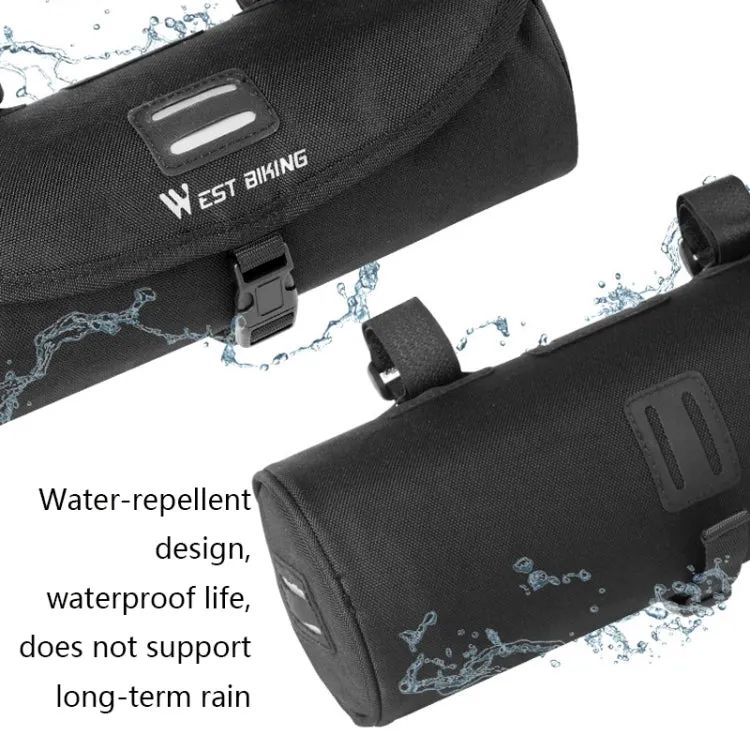 WEST BIKING YP0707247 Cycling Crossbeam Handle Drum Bag(Black)