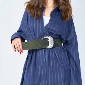 Western style wide suede belt wholesale