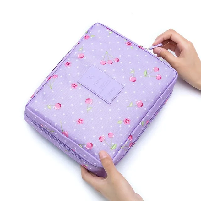 Women high quality waterproof Cosmetic  Make Up Bag travel organizer