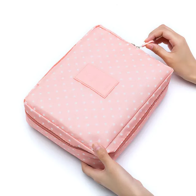 Women high quality waterproof Cosmetic  Make Up Bag travel organizer