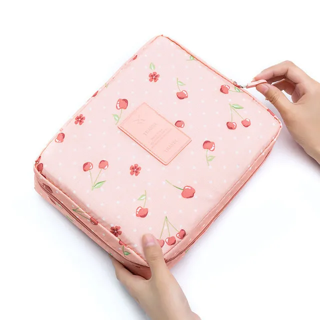 Women high quality waterproof Cosmetic  Make Up Bag travel organizer