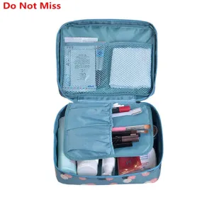 Women high quality waterproof Cosmetic  Make Up Bag travel organizer