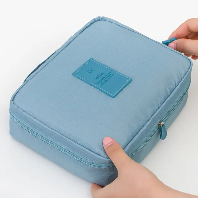 Women high quality waterproof Cosmetic  Make Up Bag travel organizer
