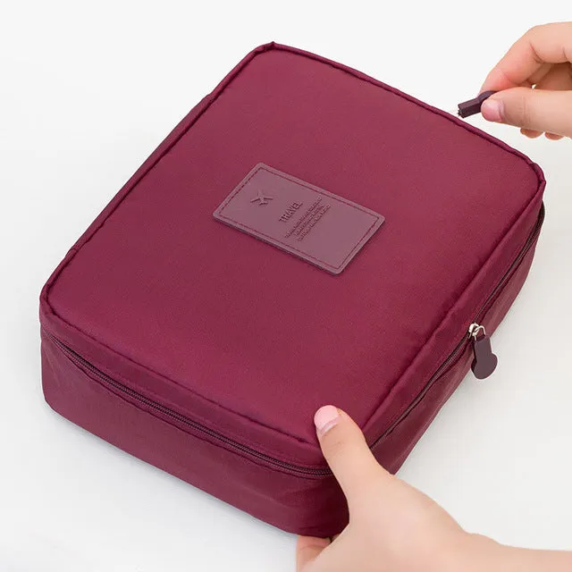 Women high quality waterproof Cosmetic  Make Up Bag travel organizer