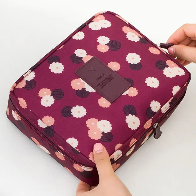 Women high quality waterproof Cosmetic  Make Up Bag travel organizer