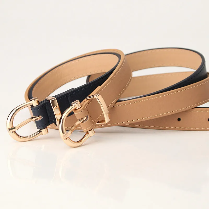 Women's Korean-Style Fashion Belt Student Jeans Decorative Thin Belt Clothing Matching Belt for Women