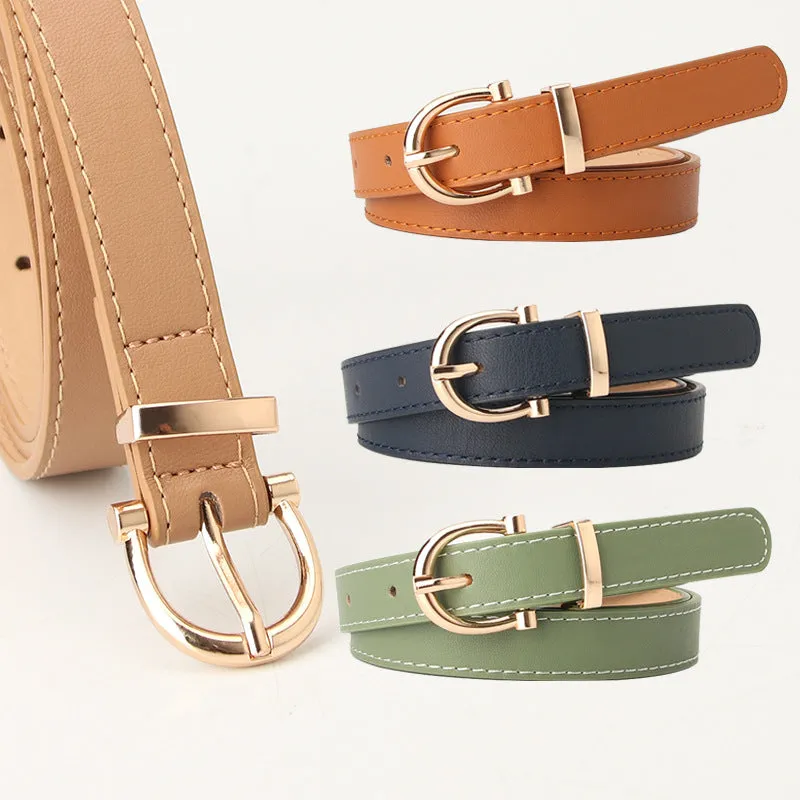 Women's Korean-Style Fashion Belt Student Jeans Decorative Thin Belt Clothing Matching Belt for Women