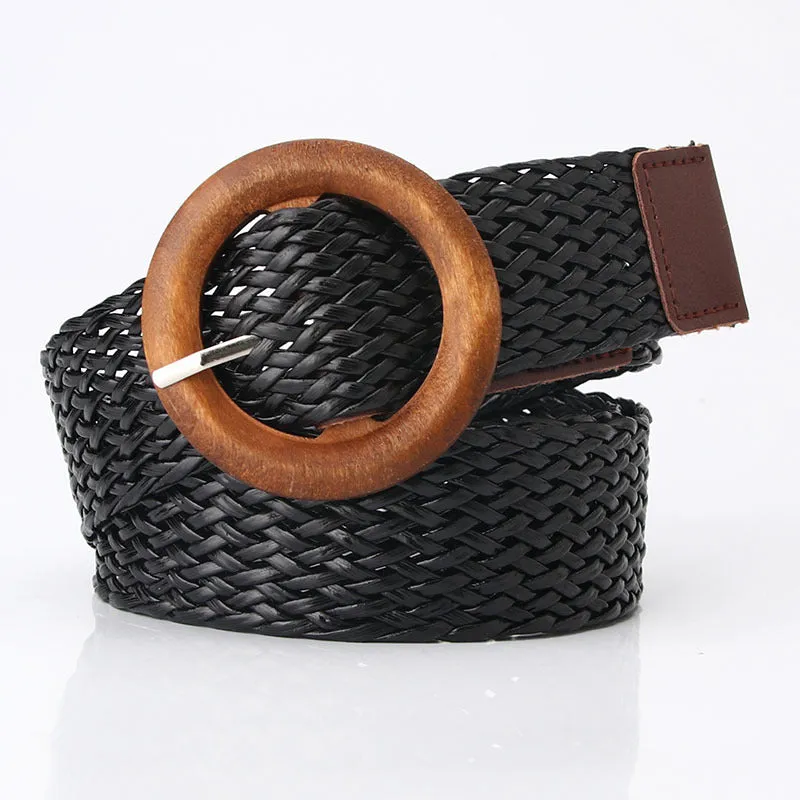 Women's Woven Belt Style All-Match Dress Decoration Belt Fashion Belt Belt