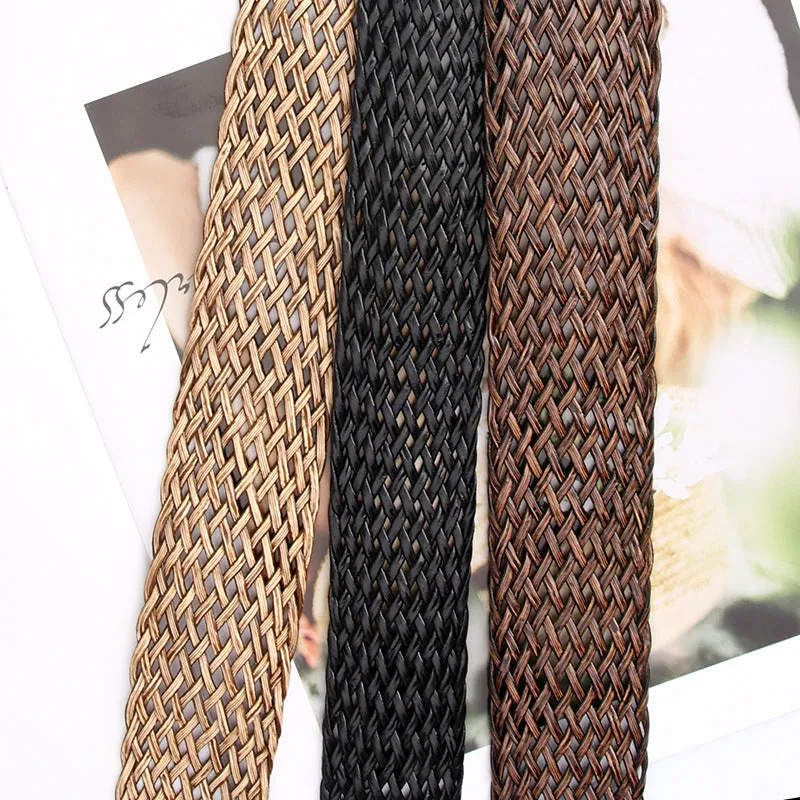 Women's Woven Belt Style All-Match Dress Decoration Belt Fashion Belt Belt