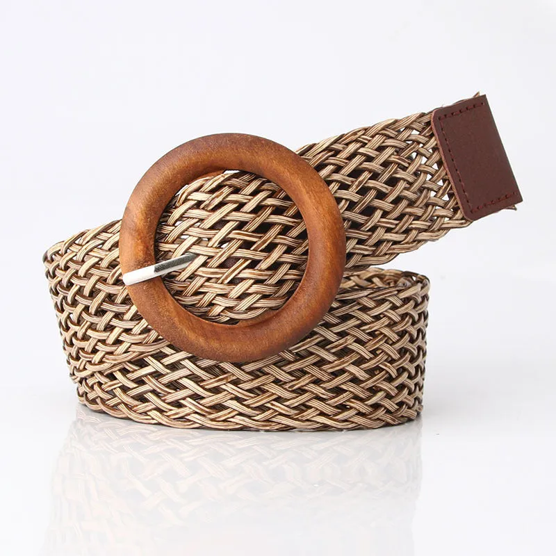 Women's Woven Belt Style All-Match Dress Decoration Belt Fashion Belt Belt