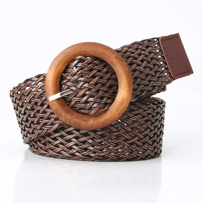 Women's Woven Belt Style All-Match Dress Decoration Belt Fashion Belt Belt