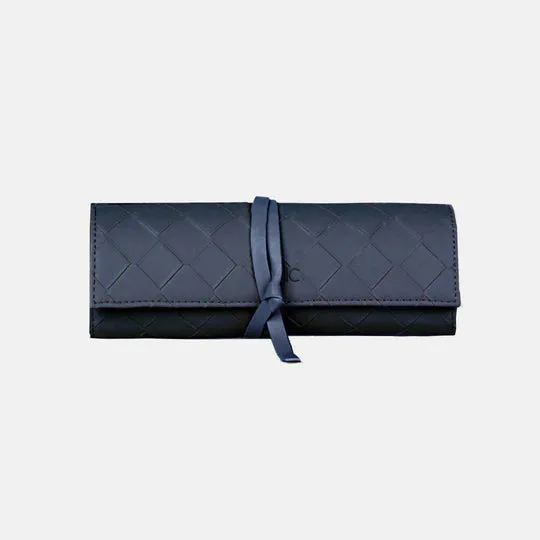 Woven Cosmetic Bag Collection | Navy